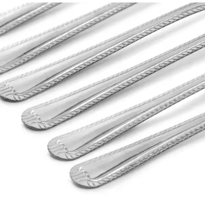 Tustin 6 Piece Stainless Steel Dinner Spoon Flatware Set in Silver
