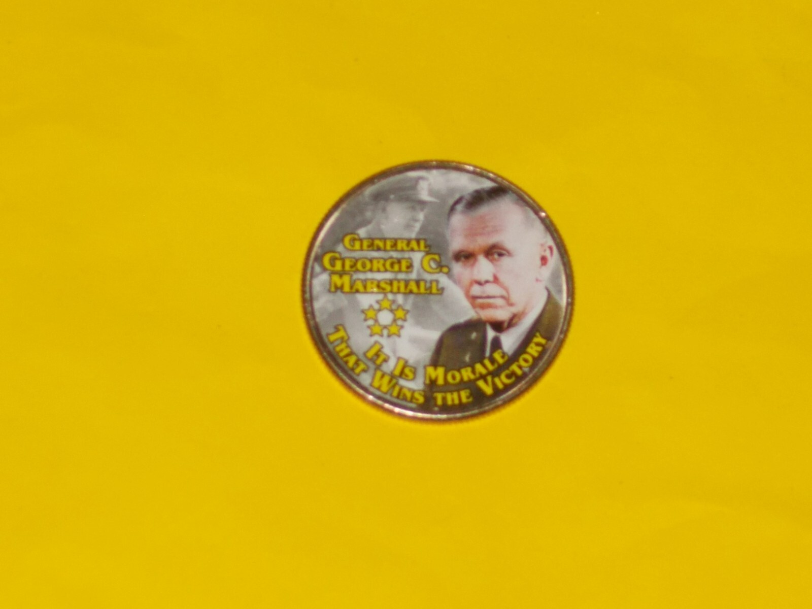 Colorized Kennedy Half Dollar - Legendary Generals - George C Marshall K604