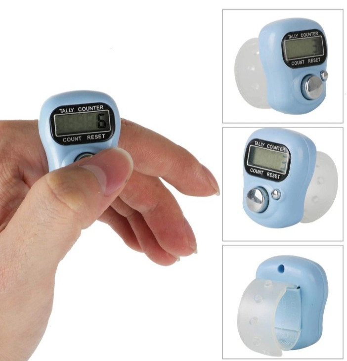Two Finger Ring Digital Tally Counter Timer Religious Knitting Row Tasbeeh
