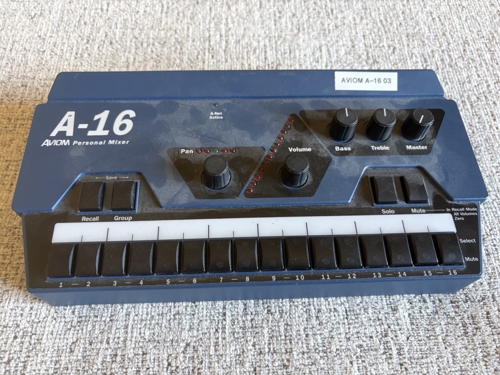 Aviom A-16 Personal Mixer - Working -  (FCCA16-03)