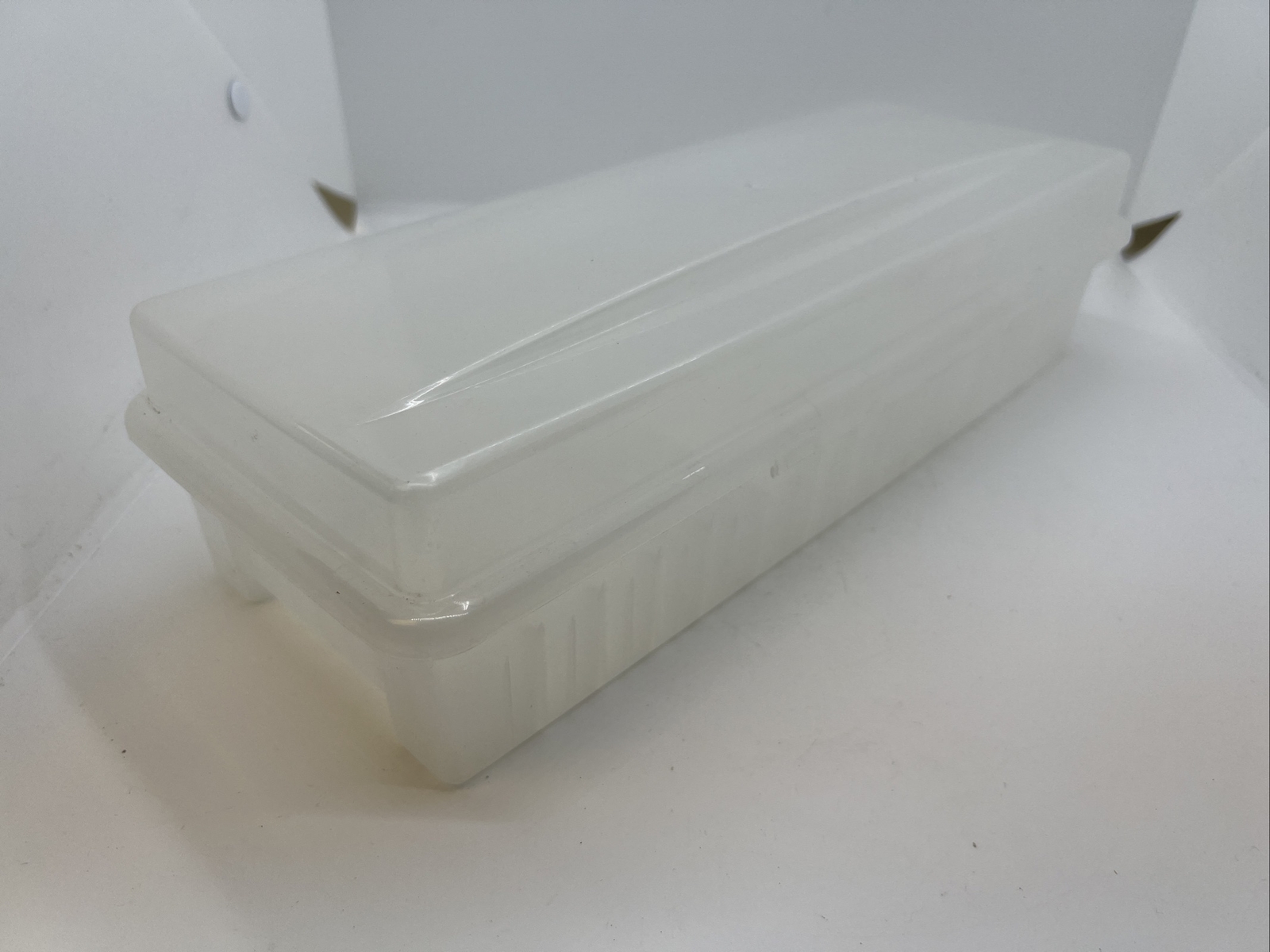 Alpha Cassette Tape Storage Case Holder for 15/24 Tapes Frosted/Clear - Vintage