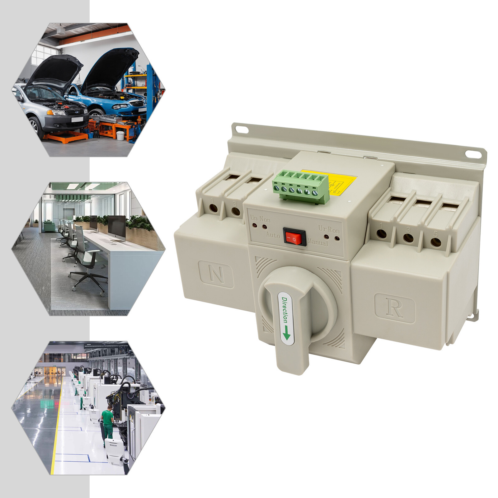 Automatic Double Power Switch Transfer Switch Screw Mounting Switch 110V AC 63A