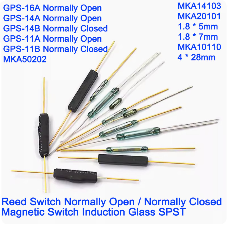 Reed Switch Normally Open/Closed Magnetic Induction door Switch Glass/Plastic