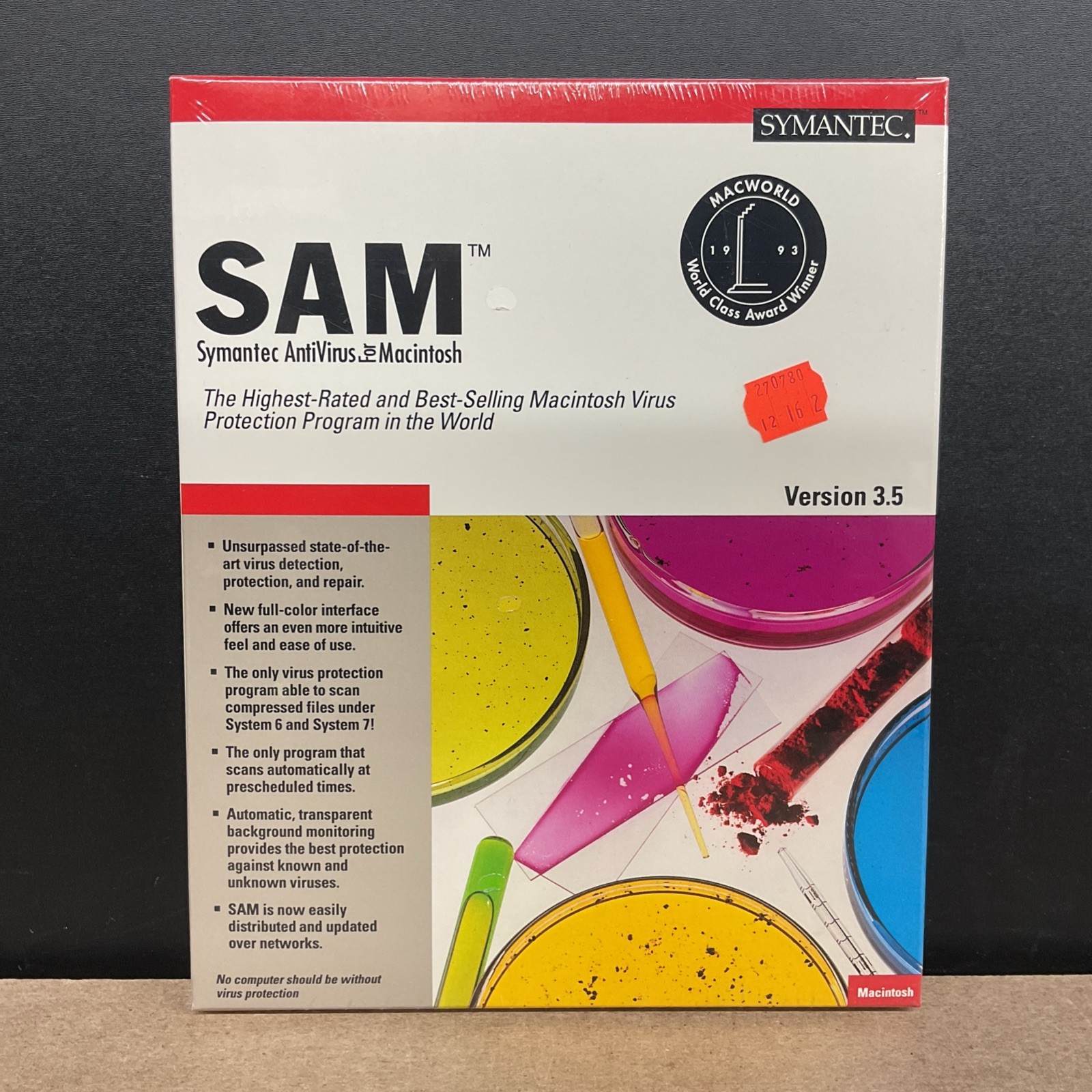 Symantec SAM Symantec AntiVirus For Macintosh Version 3.5 Factory Sealed