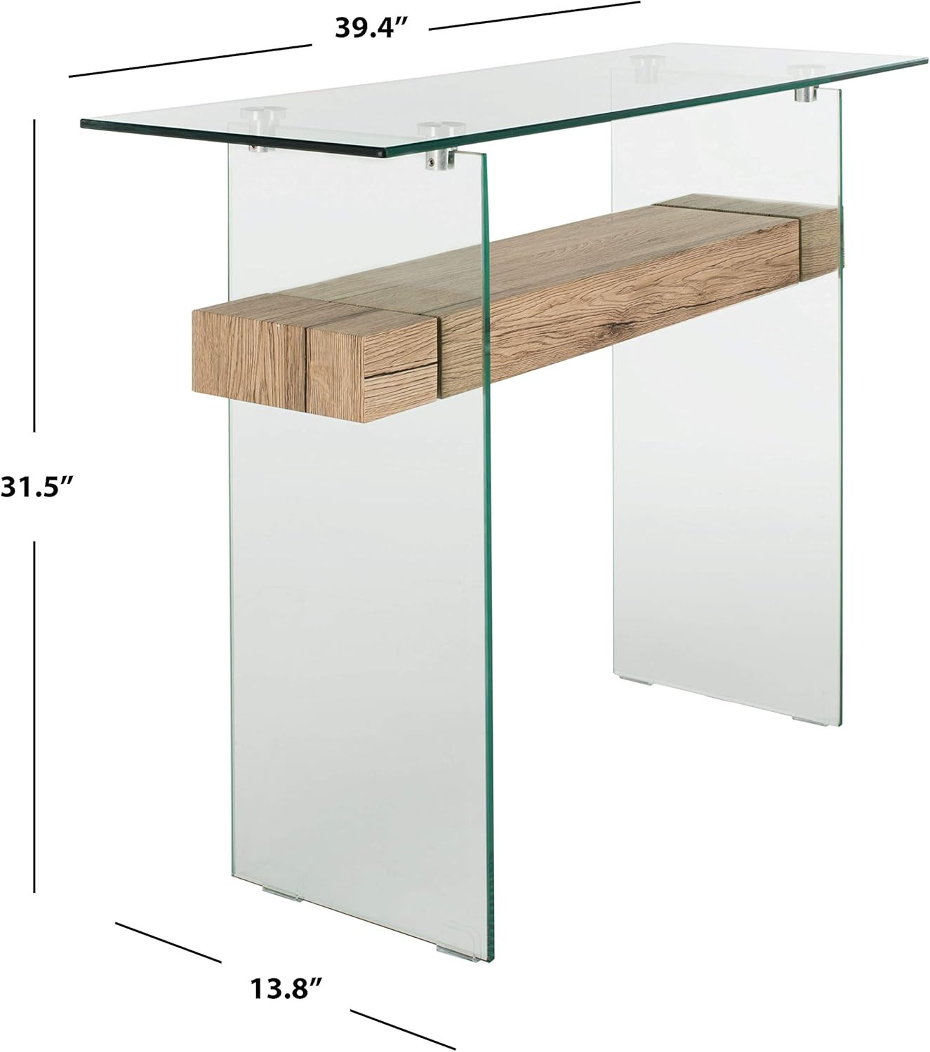 Andey Brown/Black Console Table for Living Room, Bedroom, Office & Hallway