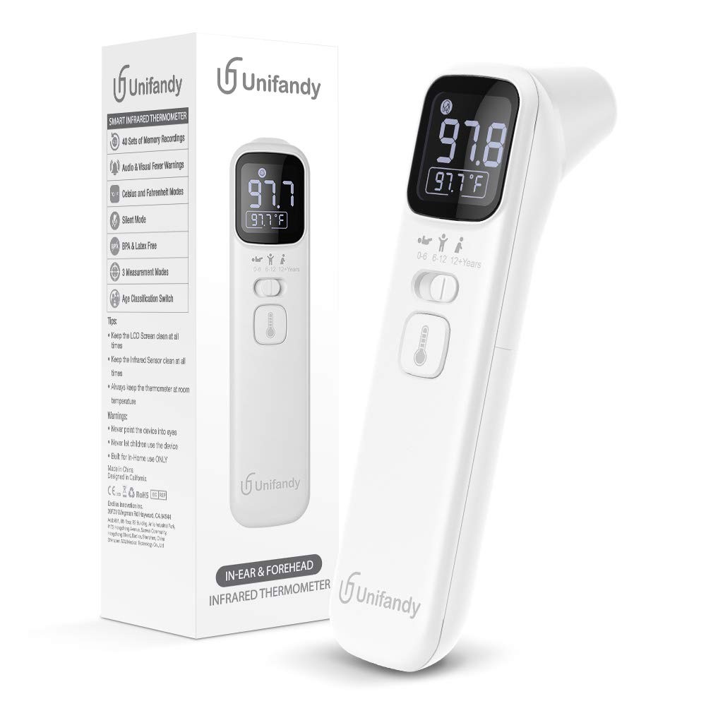 Infrared Thermometer Ear and Forehead Digital Thermometer for Kids and Adult,...