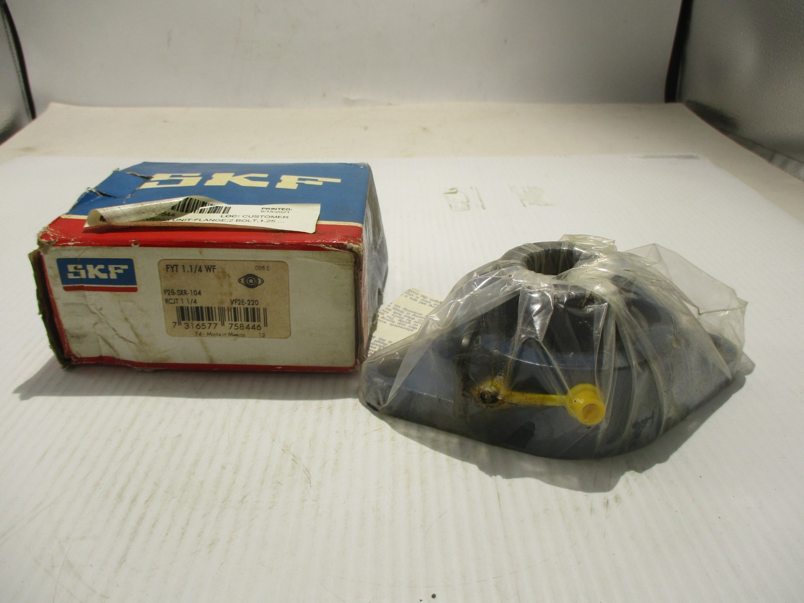 NEW SKF FYT 1-1/4WF 2-BOLT FLANGE BEARING RCJT 1-1/4" BORE