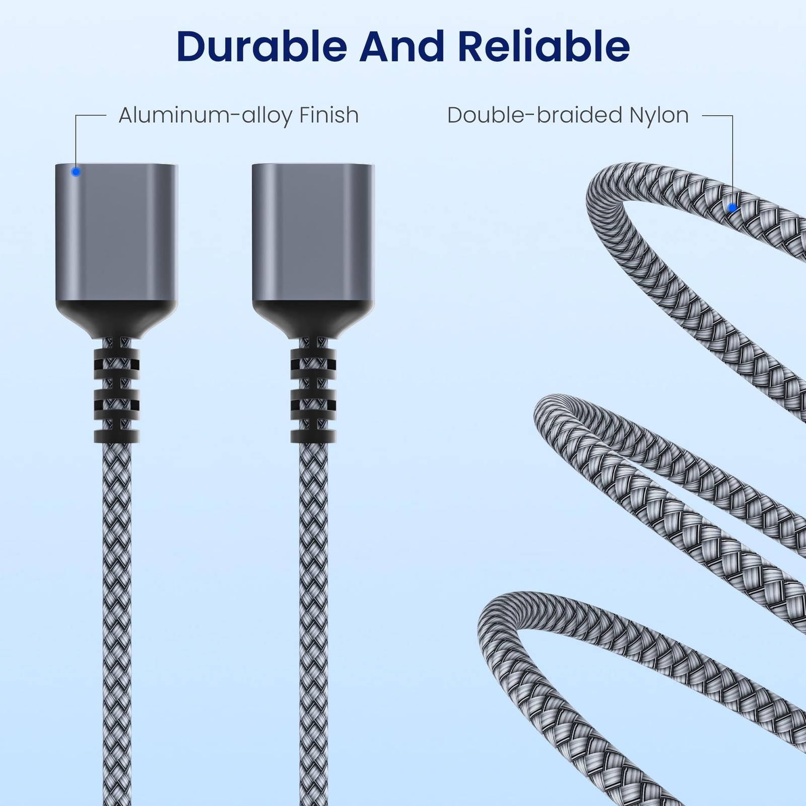 Itramax USB Splitter 1 in 2 Out 1FT,USB-A Splitter Cable 1 Male to 2 Female S...