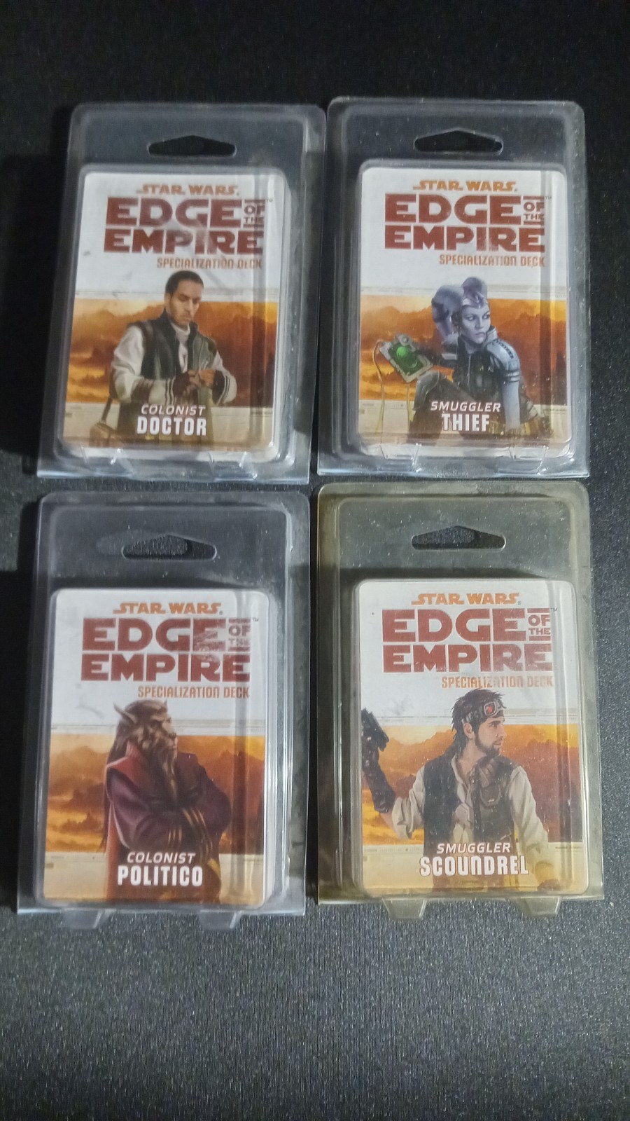 Star Wars Edge of the Empire - 4 Deck Set  (RPG Accessory) FFG Narrative