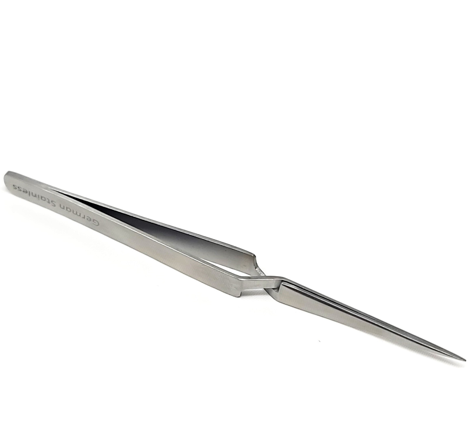 Stainless Steel Cross Lock Tweezers with Straight Precision Point Tips