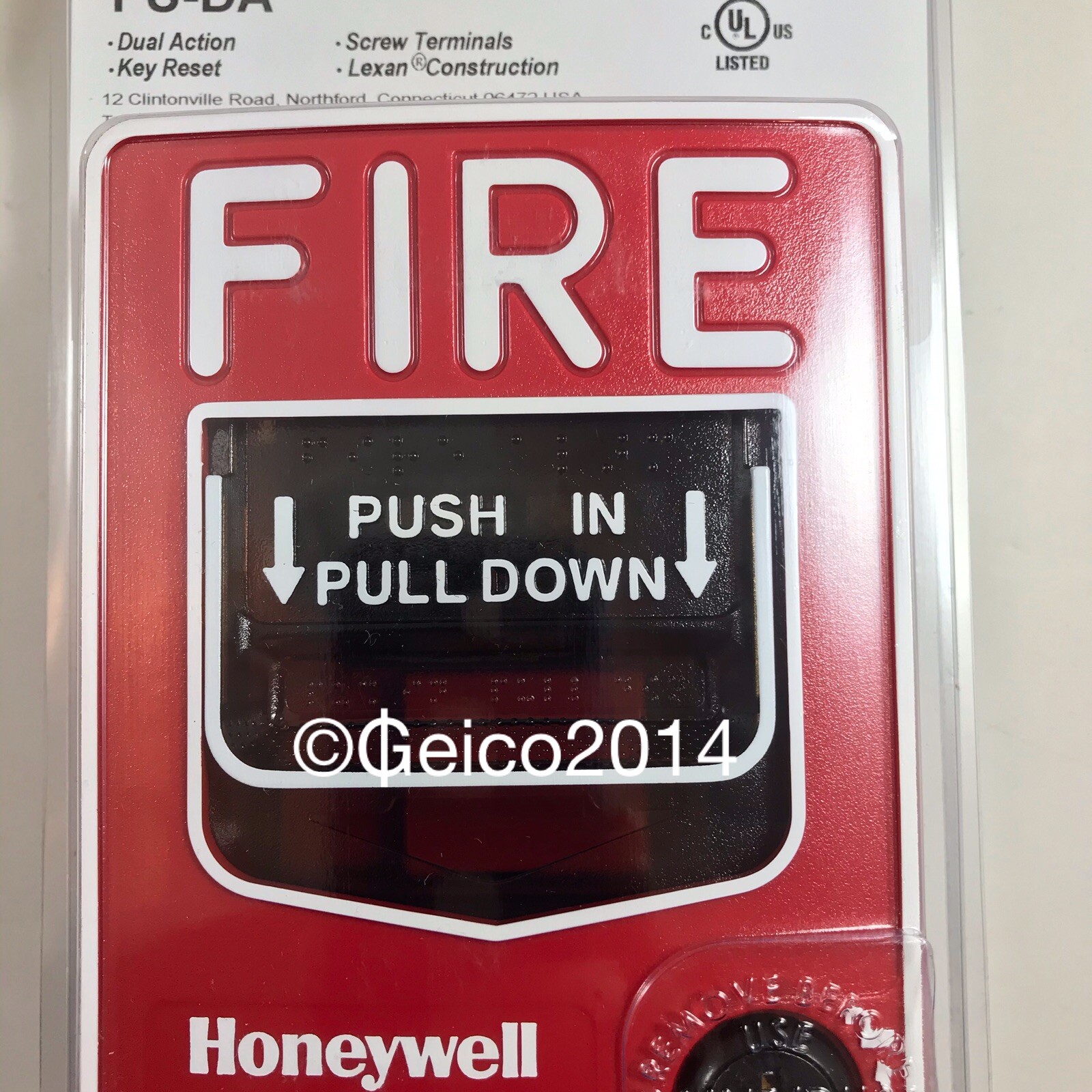 Silent Knight PS-DA Fire Alarm Pull Station Dual Action Key Reset *Free Ship*