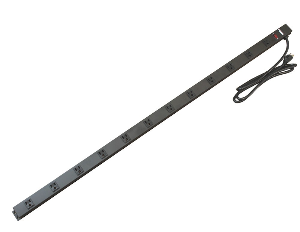 4ft 12 Outlet 49INCH Heavy Duty Power Bar Strip  Black