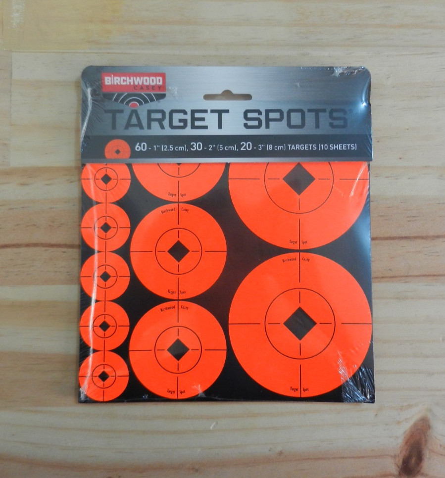Birchwood Casey; Orange Target Spots/Self Adhesive; Assorted, 110 Pack, 33928