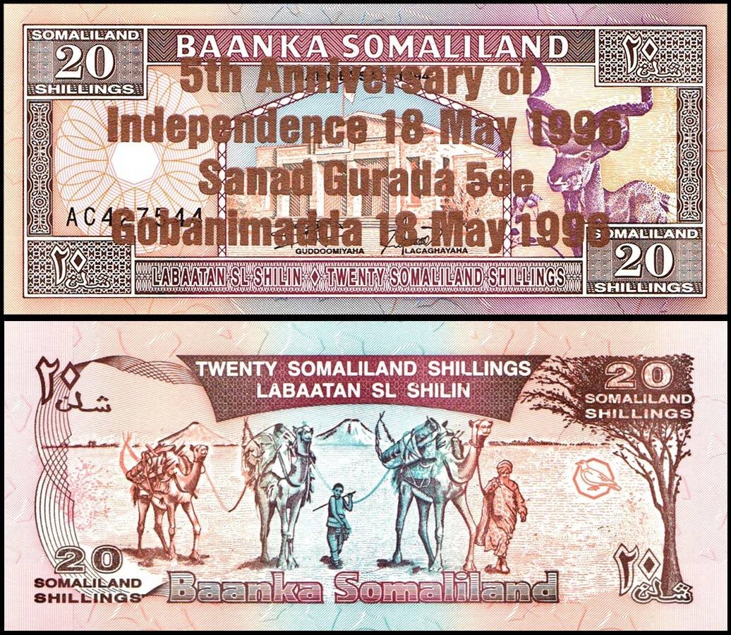 Somaliland 20 Shillings, 1996, P-10, UNC, Commemorative