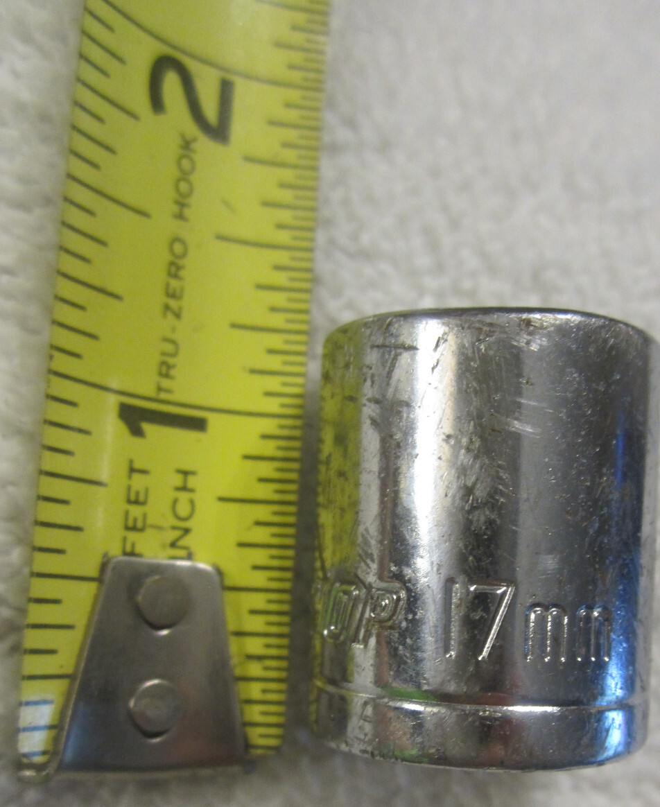 17 mm ad Toolshop socket,3/8" drive,6 point tool VTG,tool shop
