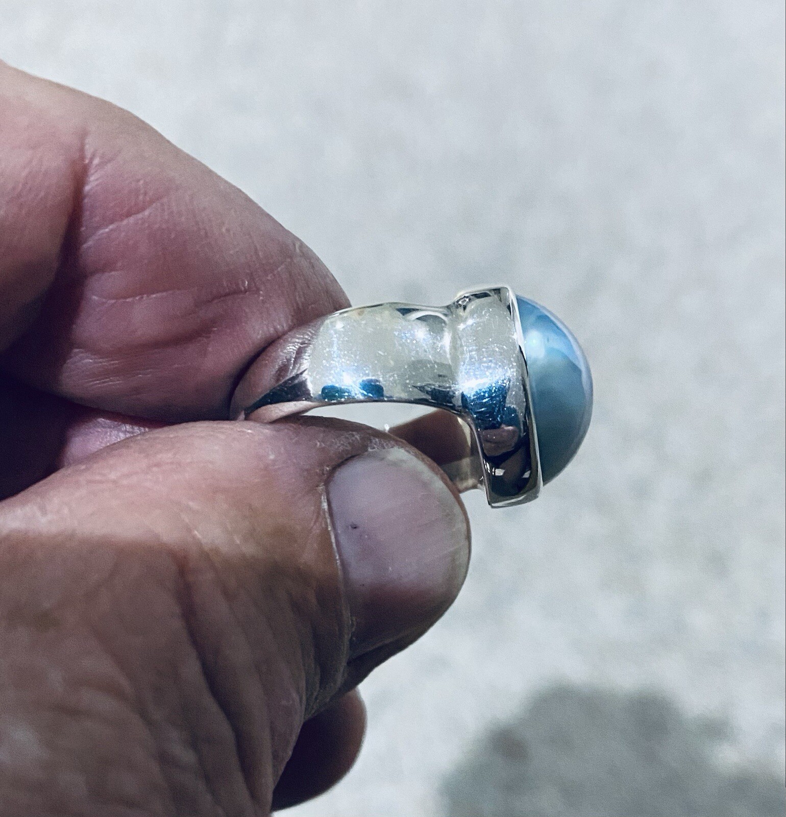 Grey Pearl Ring