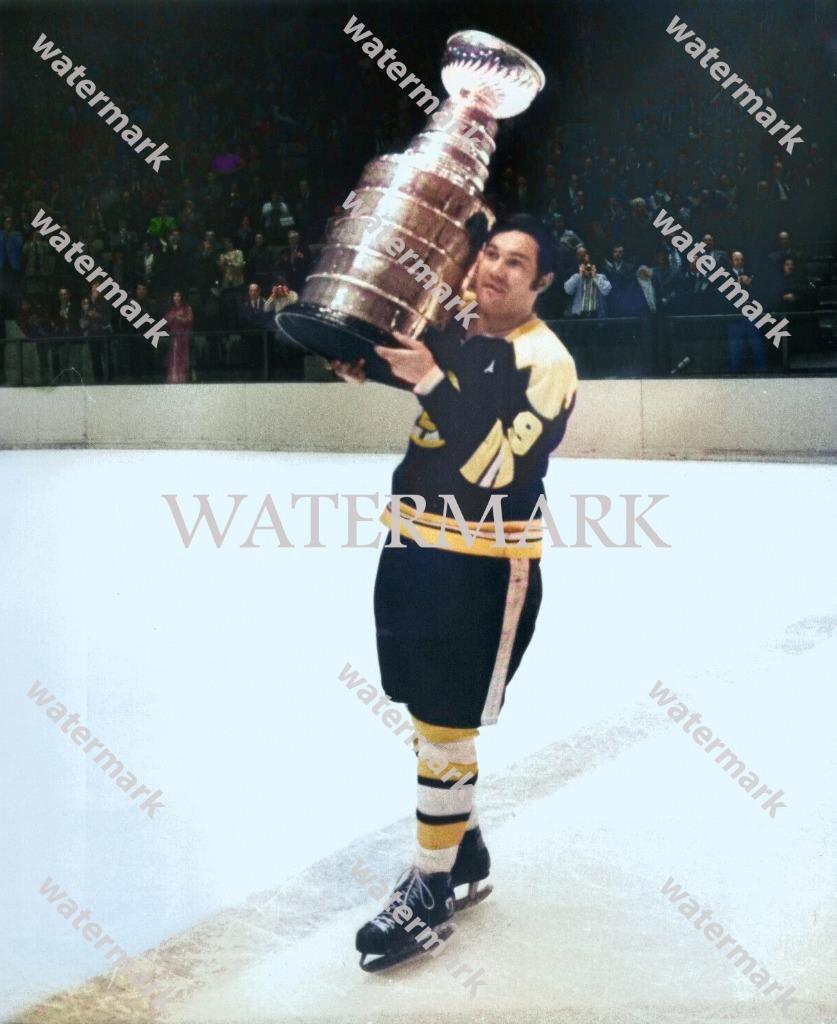 GQ177 Johnny Bucyk Boston Bruins Stanley Cup 8x10 16x20 Colorized Photo