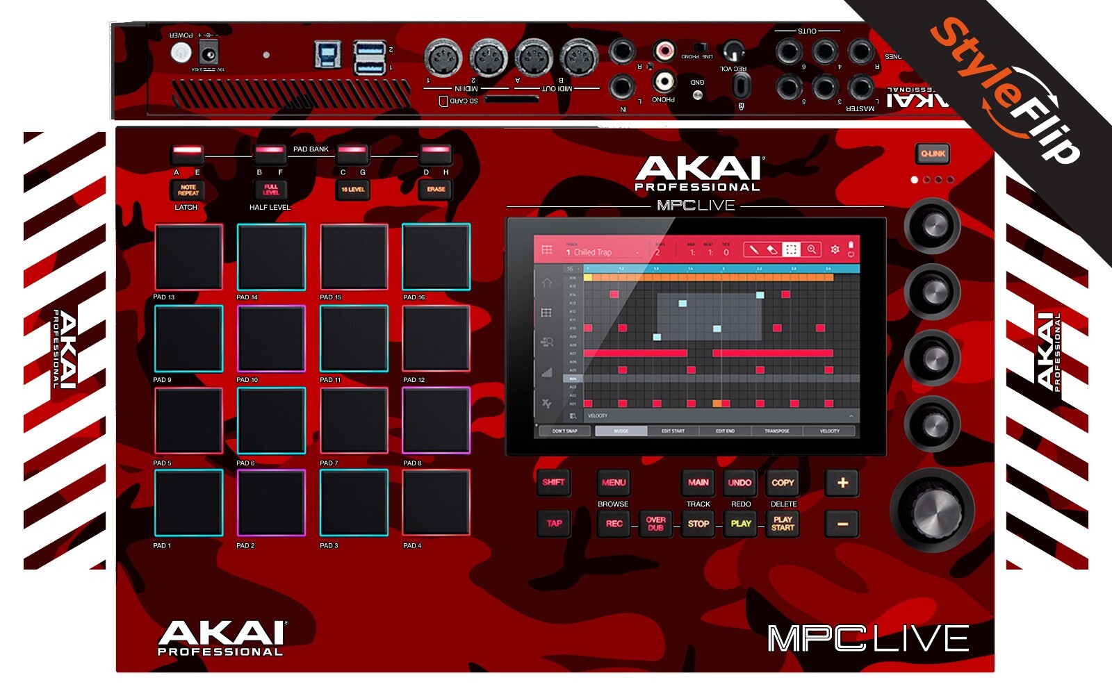 AKAI MPC Live Skin | Red Camo | Protective Decal | StyleFlip Skins