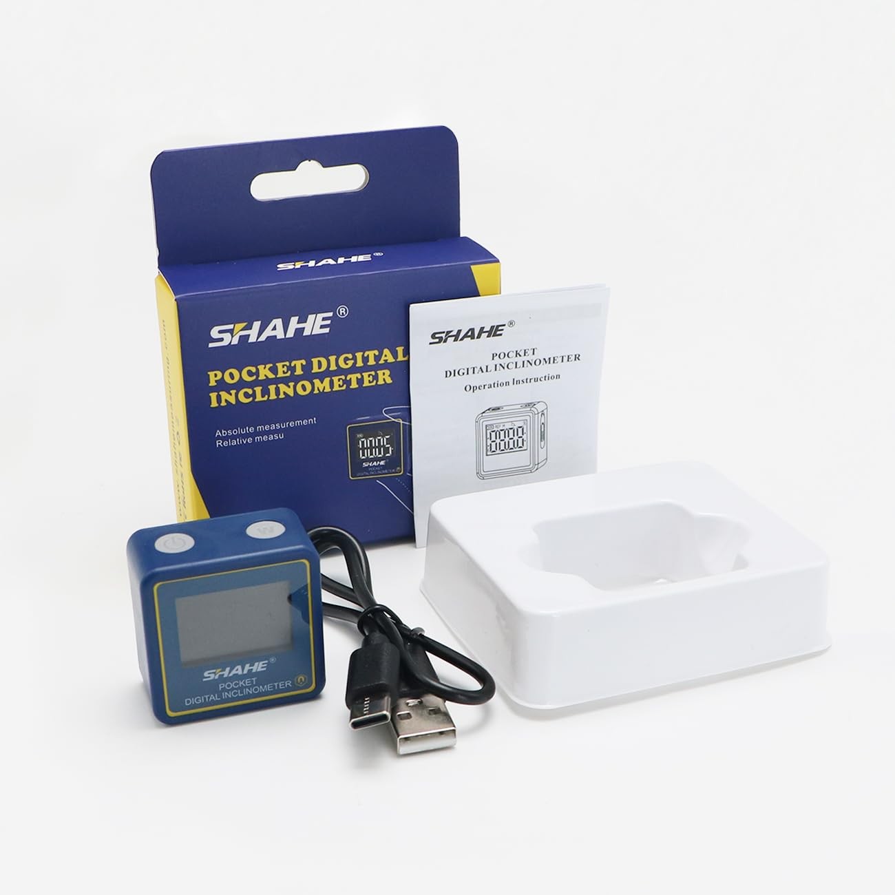 Small Digital Level Rechargeable Protractor Inclinometer Digital Angle Gauge ...