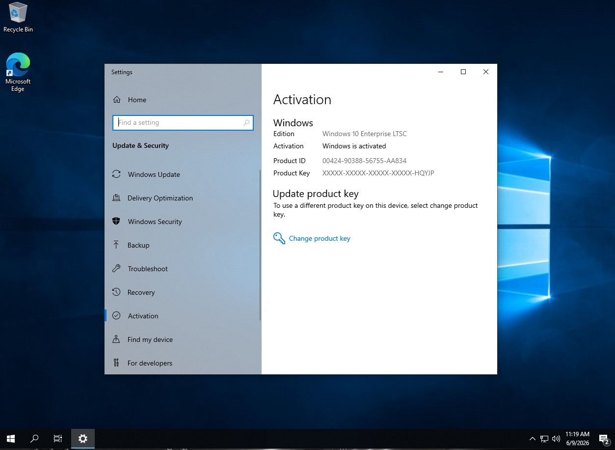 Windows 10 Enterprise LTSC 2019 for 20 devices