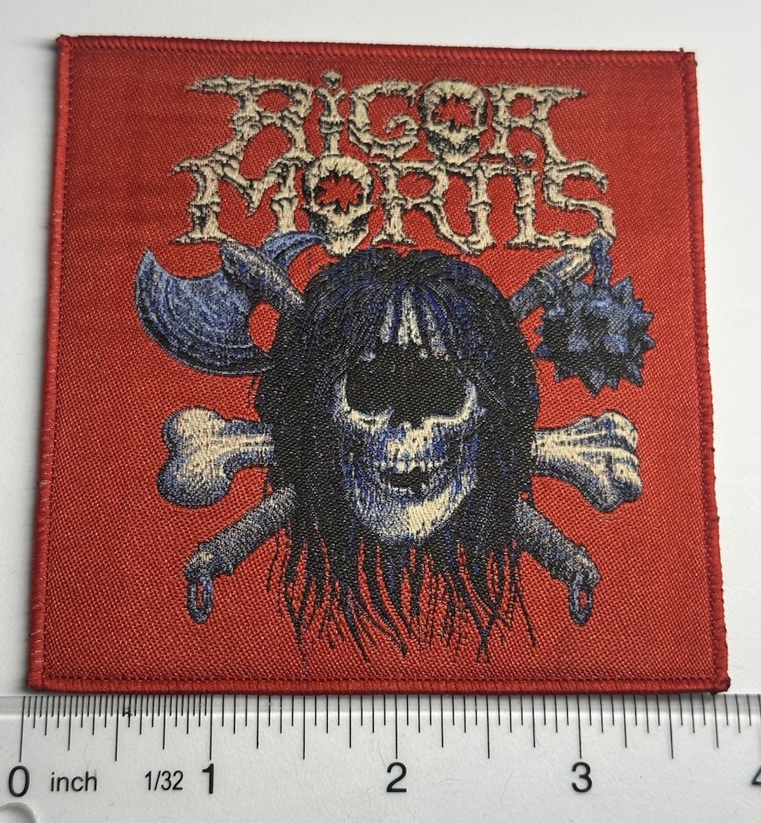 Rigor Mortis Red border woven patch
