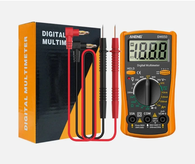 LCD Digital Multimeter AC DC Voltmeter Ammeter Ohmmeter Volt Tester Leads Meter