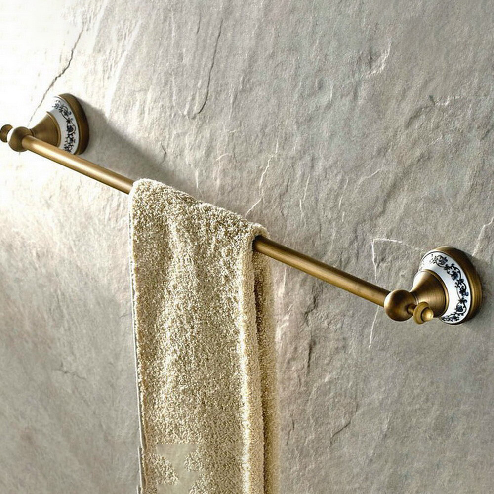 Antique Brass Ceramic Bathroom Accessories Set Bath Hardware Towel Bar szh134