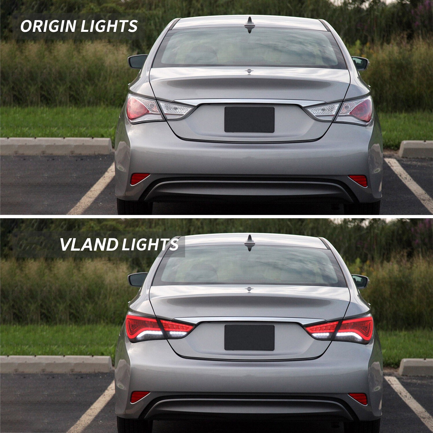 For 2011-2014 Hyundai Sonata VLAND Headlights+Tail Lights+LED Kits w/Sequential