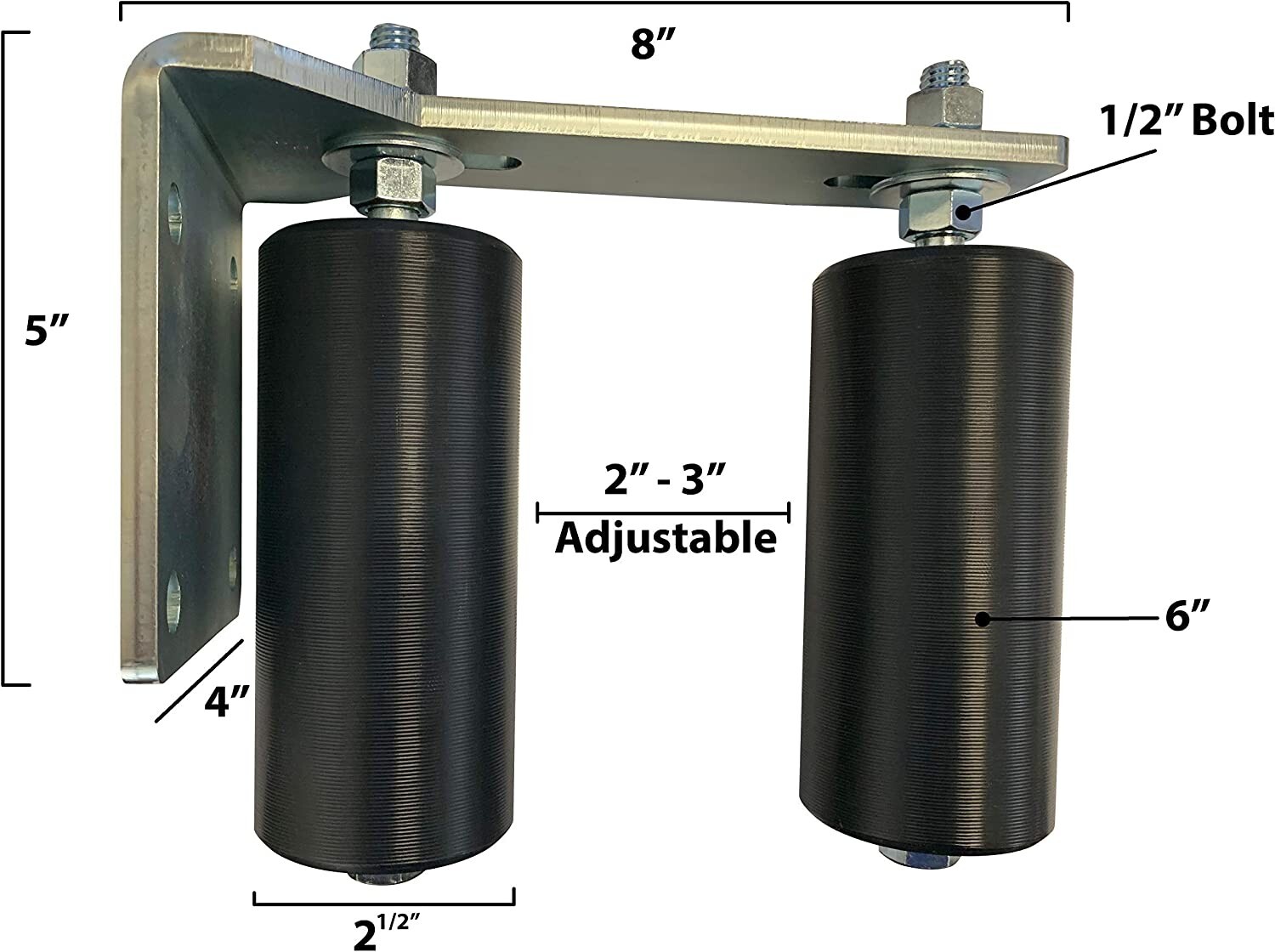Slide Gate Guide Rollers L Post Bolted Bracket Mount for Sliding Rolling Gate