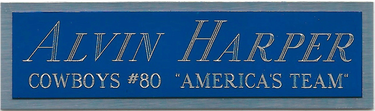 ALVIN HARPER COWBOYS NAMEPLATE AUTOGRAPHED Signed Helmet JERSEY FOOTBALL PHOTO