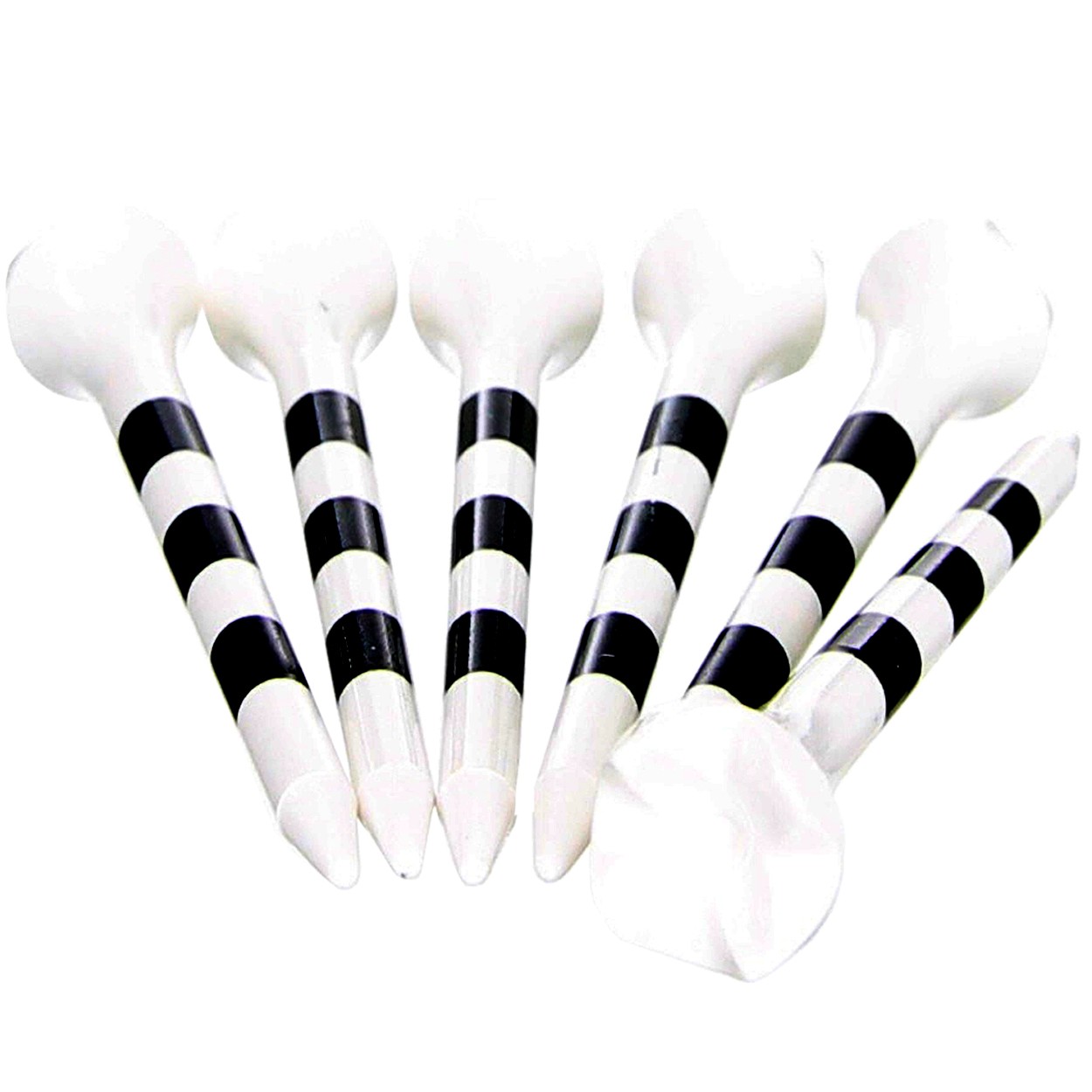 New Pride Evolution 2 3/4" Plastic Golf Tees (100 count) White/Black