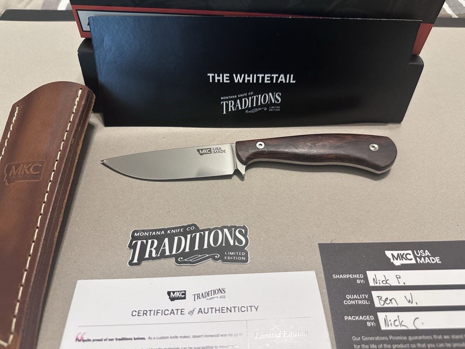 Montana Knife Company Traditions Whitetail - Magnacut/Desert Ironwood