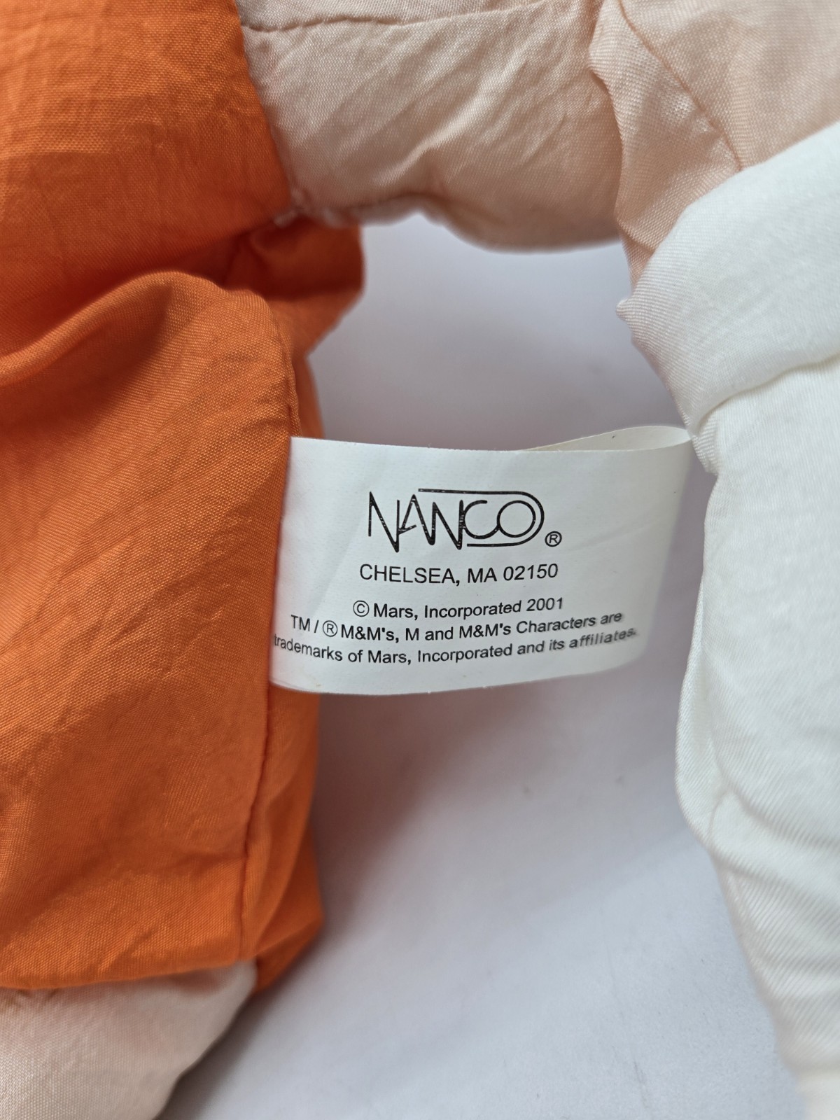 Orange M&M Plush Nanco 2001