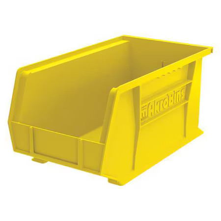 Akro-Mils 30240Yello Hang & Stack Storage Bin, Plastic, Yellow, 7 In H, 8 1/4