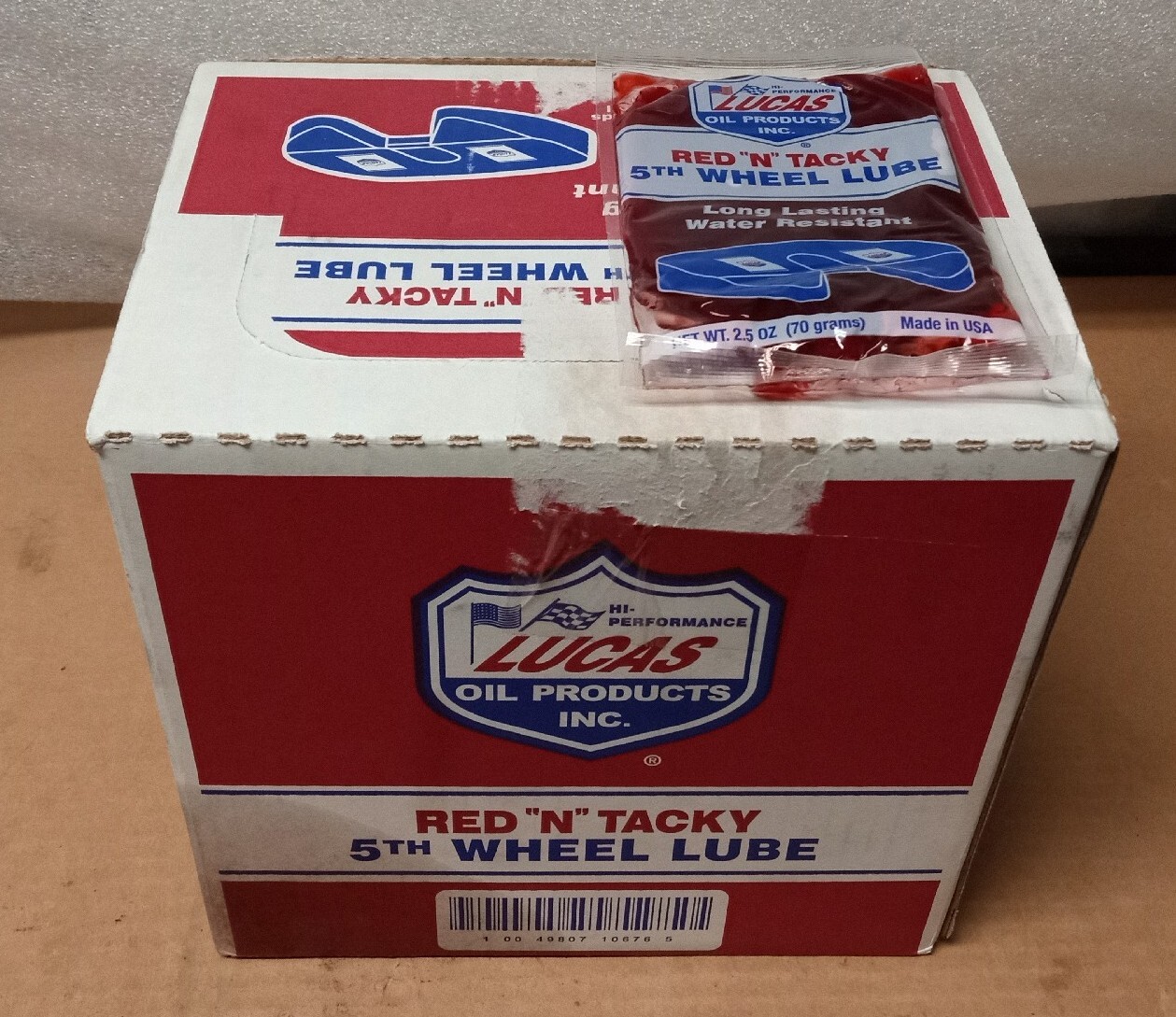 New Case Of 47 Lucas Oil Red "N" Tacky 5th Wheel Lube 2.5 Oz Packages 10676