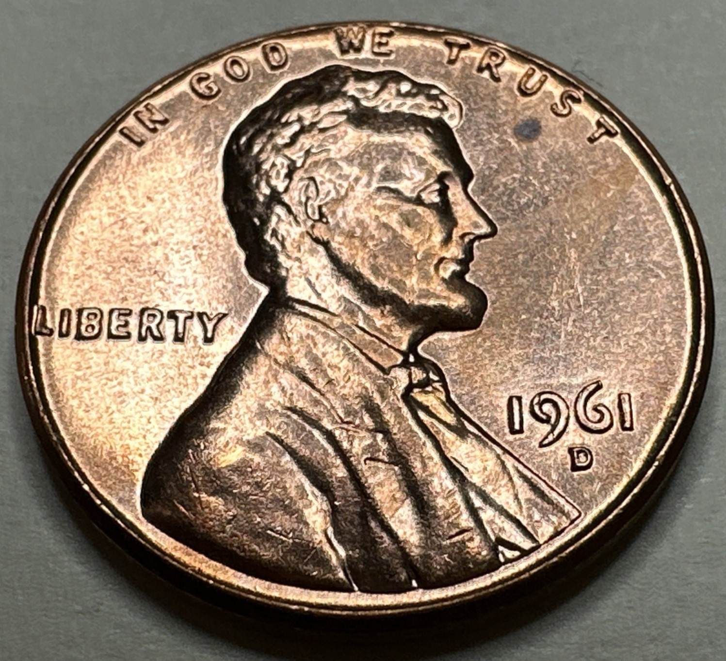 1961 D Lincoln Memorial Penny Cent 2365X