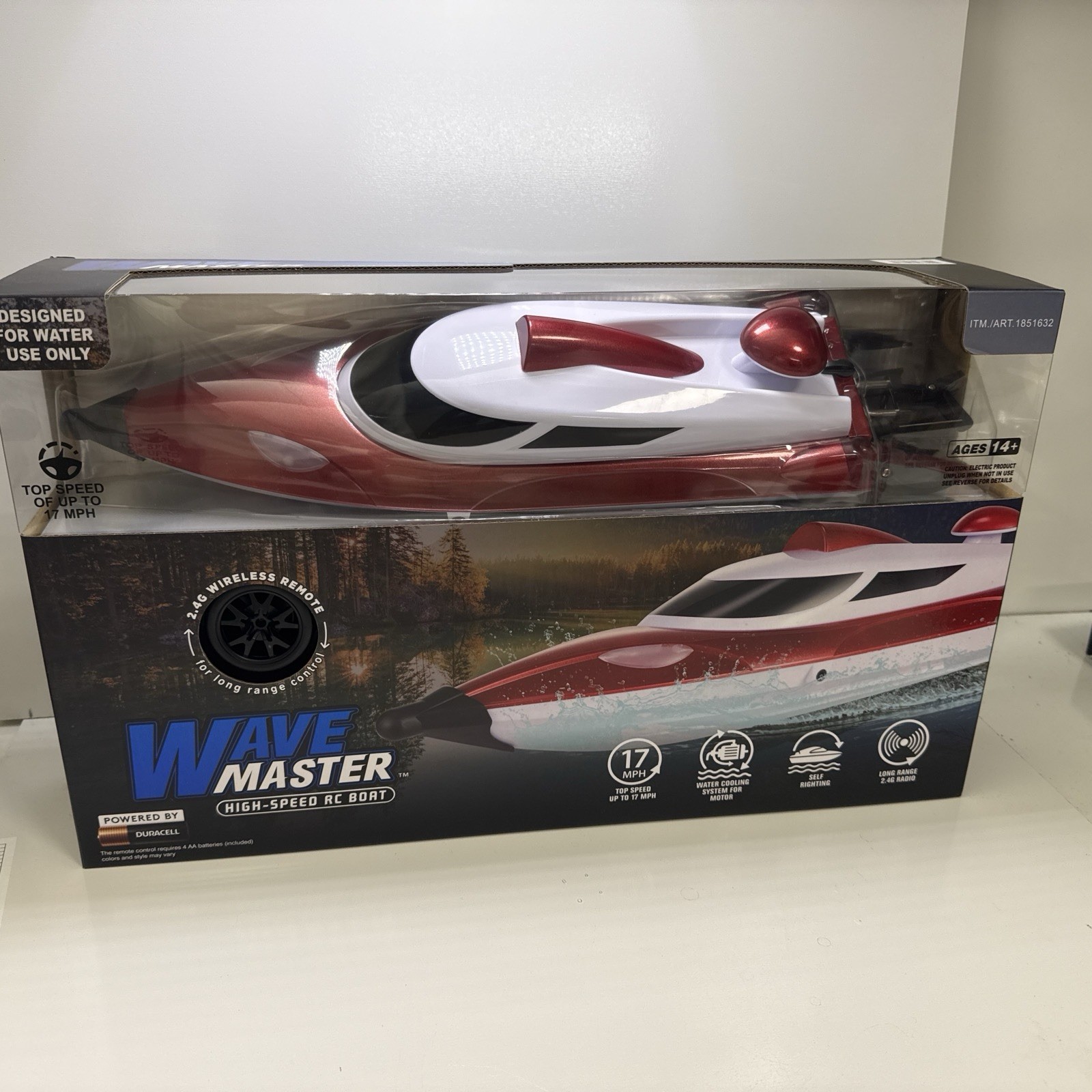 Amax Wave Master High Speed RC Boat - 17 MPH Top Speed Ready-to-Run Remote Boat