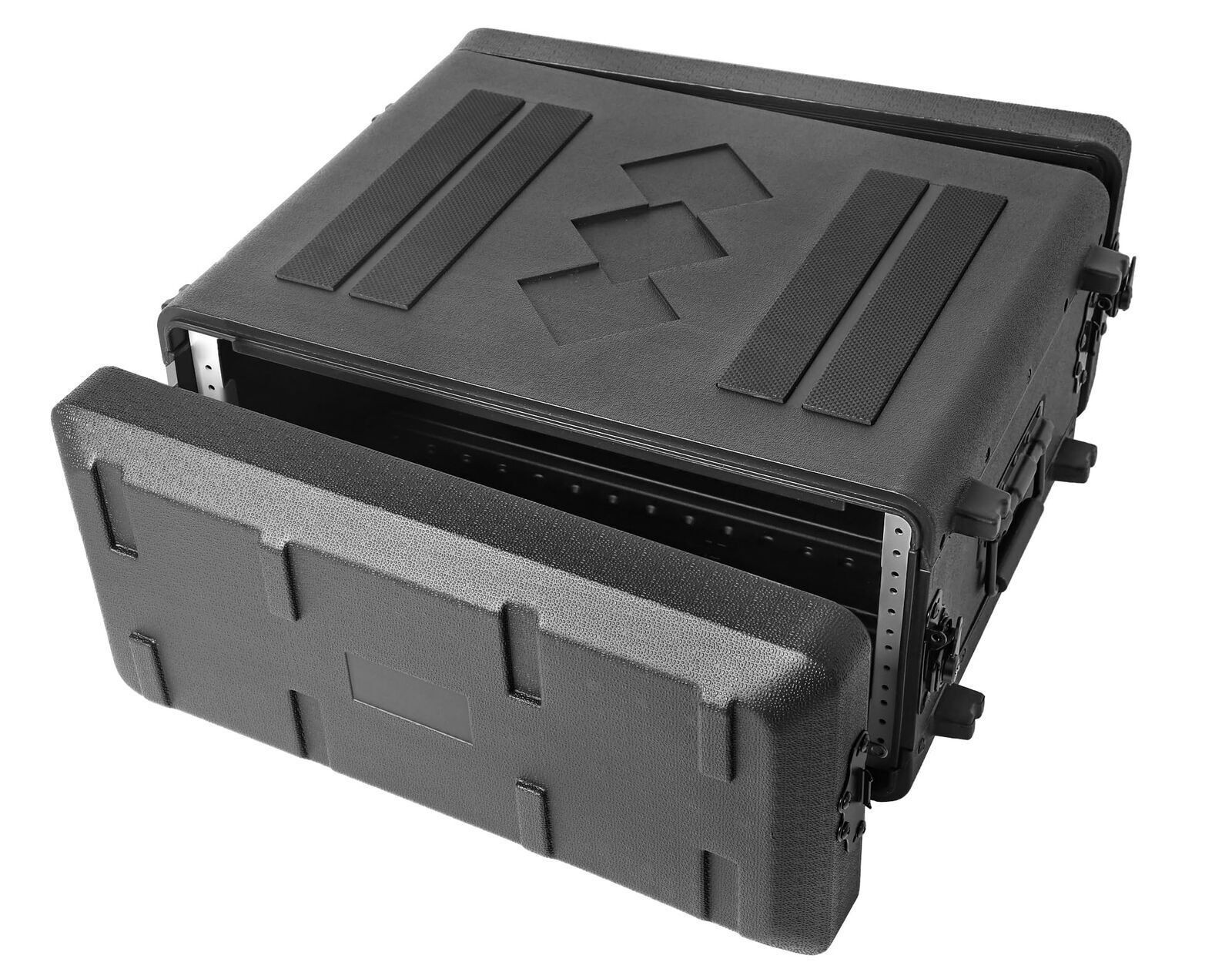 4U Rack Case 15" Depth HDPE Shock Mount Rack Trunk Organizer for Pro Audio