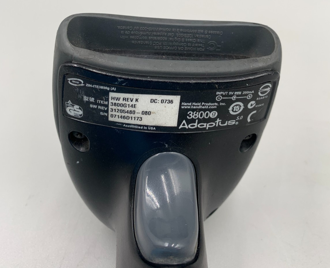 Hand Held 3800G14E Barcode Scanner USB Cable Black - Fair