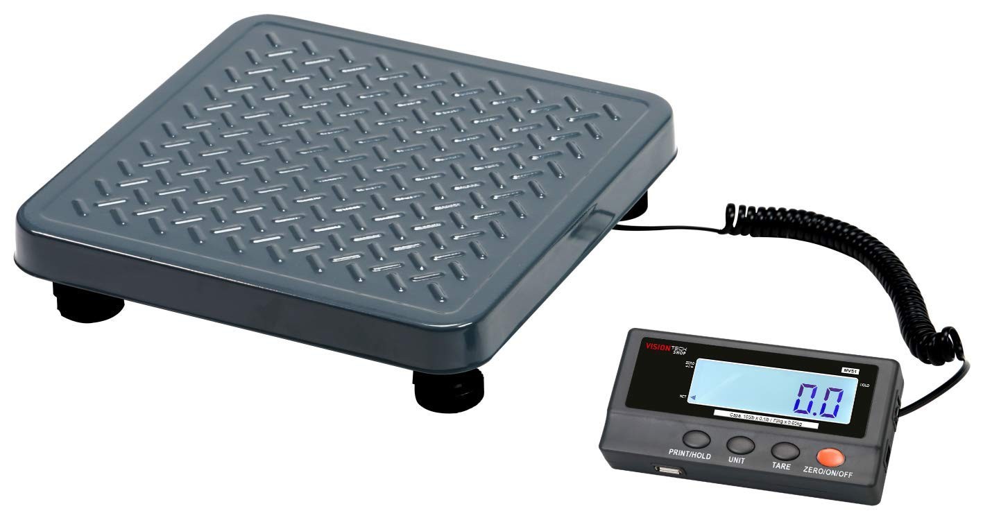 VisionTechShop MVS1 Heavy Duty Shipping Postal Scale, Lb/Kg Switchable, Capacity