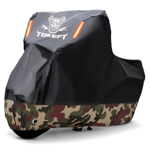 Motorcycle Cover Waterproof Outdoor All Season Weather Sun Rain 96" Camouflage