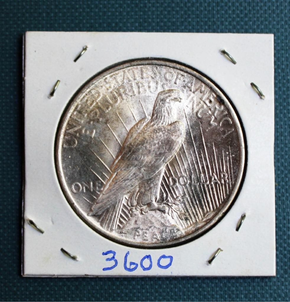 1923 P SILVER PEACE DOLLAR - HIGH GRADE - MS+++ MUST SEE! (ref #3600)