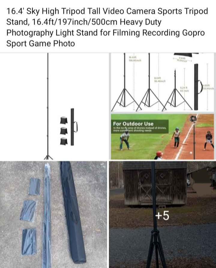 16.4 Ft Tripod For Sports Photography Or Videography