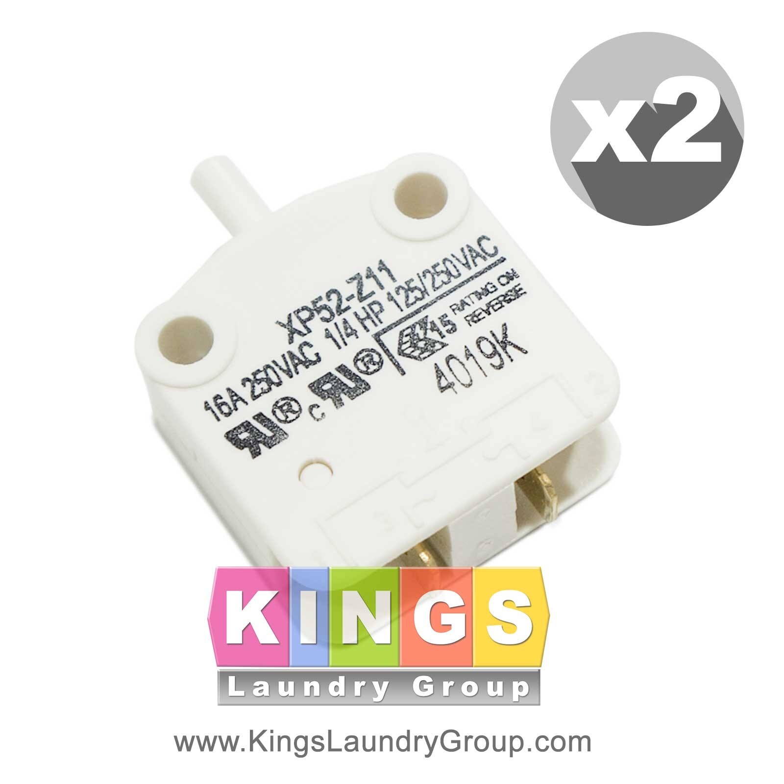 2PK Door Switch For Unimac, Huebsch Washers Part #  F340200,F8193601, F340201