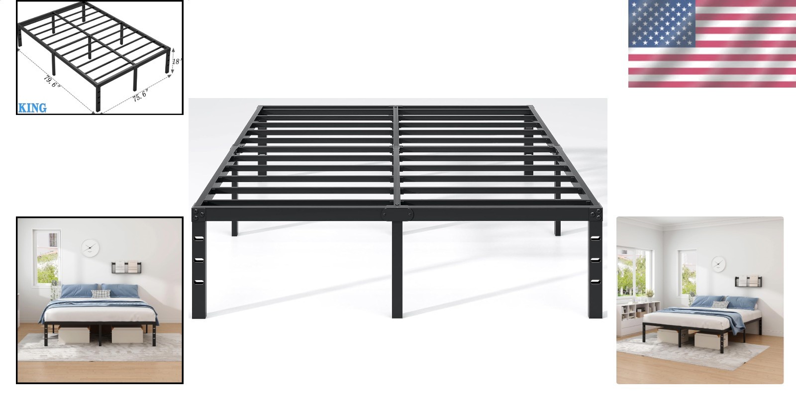 High Underbed Space No Box Spring Required