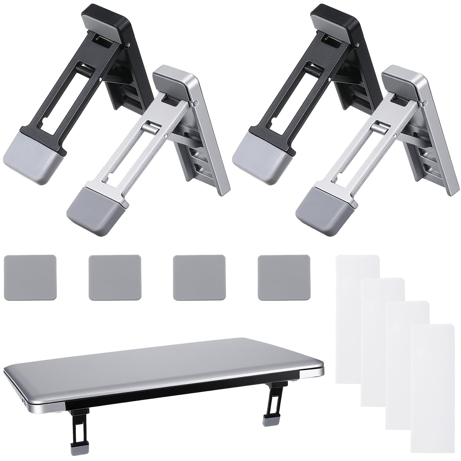 4 Pcs Portable Laptop Stand for Desk Foldable Keyboard Riser Stand Ergonomic ...