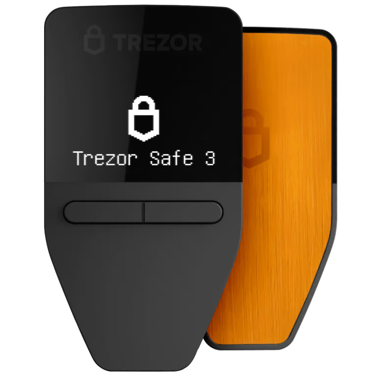 Trezor Hardware Wallet Safe 3 Crypto Secure Element Bitcoin Only Orange- NIB!