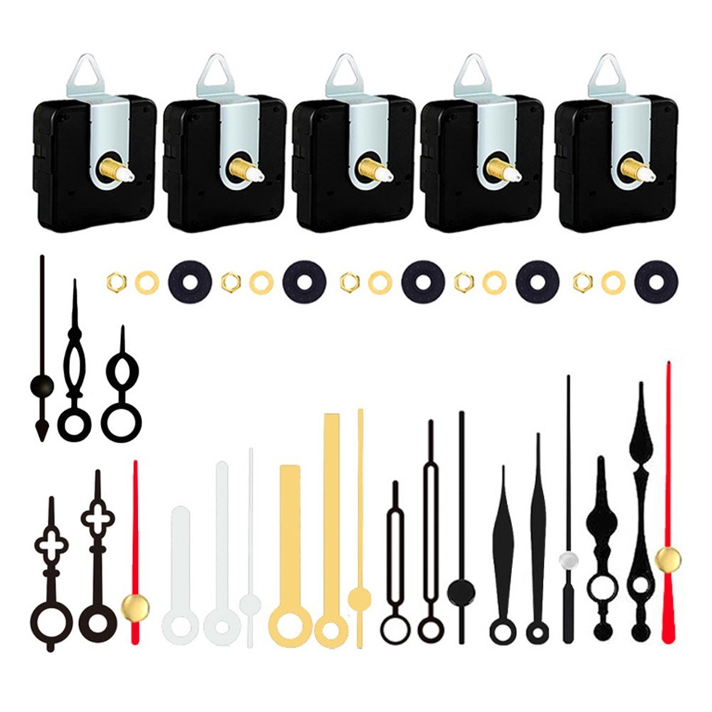 Silent Battery Powered Quartz Clock Movement Replacement Kit with Hands