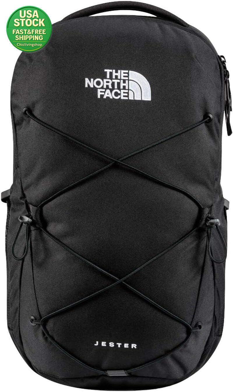 The North Face Jester Laptop Backpack 28L Water Repellent TNF Black Daypack