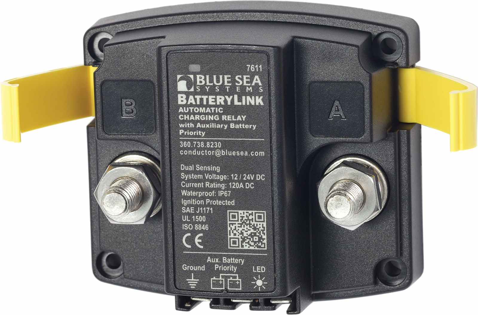 Blue Sea Systems BatteryLink 12V/24V DC 120A Automatic Charging Relay